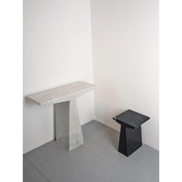 Alcm Console Table in Bianco Carrara Marble by Bufalini Design For Sale - Image 11 of 18