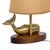 Vintage 1970s Brass Whale Table Lamp W/ Walnut Wood Base & Grasscloth Shade For Sale - Image 10 of 18