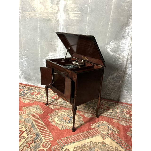 Antique Gramophone in Mahogany, 1920s For Sale - Image 6 of 9