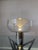 Silver Vintage Glass and Chromed Metal Table Lamp from Leucos, 1970s For Sale - Image 8 of 11