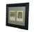 Antique 1880s French colored architectural lithograph prints framed as a diptych, showing a pair of elegant interiors -...