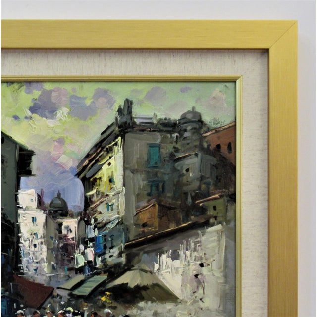 Mid 20th Century Giovani Guarlotti, Street Market, Circa 1935 For Sale - Image 5 of 7