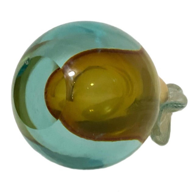 Italian Venetian Murano Hand-Blown Art Glass Pear - Paperweight / Bookend / Sculpture For Sale - Image 3 of 4