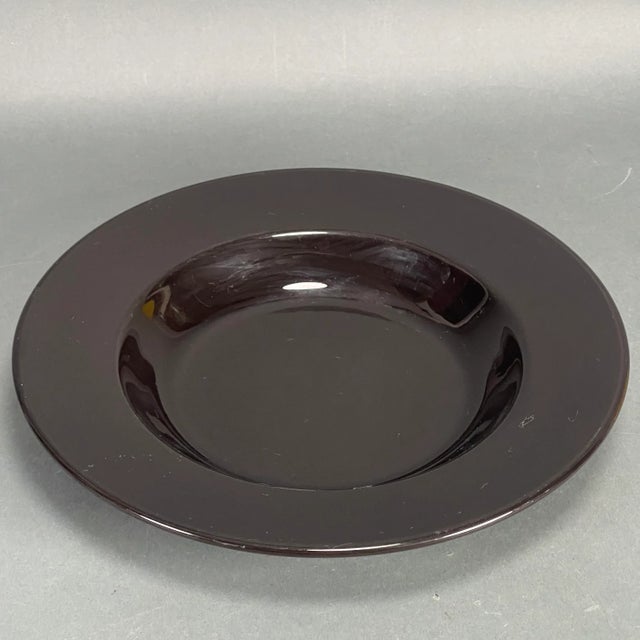Vintage Dudson Artisan Vitrified Round Deep Rim Black Soup Plate, Made in England For Sale - Image 11 of 11
