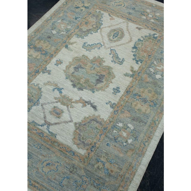 Turkish Turkish Oushak Rug 3'11" x 5'10" #17899 For Sale - Image 3 of 8