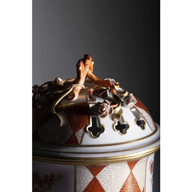Immerse yourself in timeless art with this exceptional biscuit jar made of exquisite Sèvres porcelain. The Sèvres mark on...