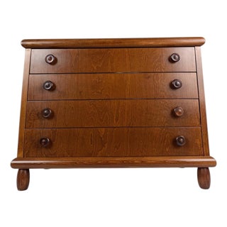 Mid-Century Fir and Ash Chest of Drawers in the style of Charlotte Perriand, 1970s For Sale