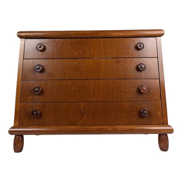 Mid-Century Fir and Ash Chest of Drawers in the style of Charlotte Perriand, 1970s For Sale
