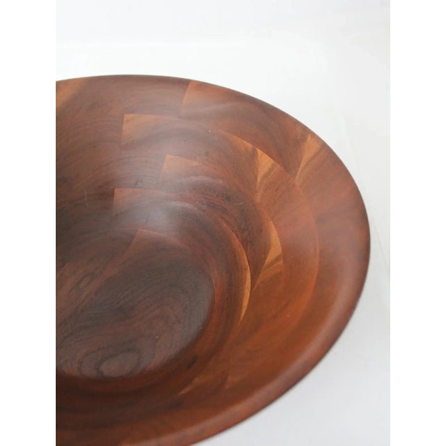 Mid 20th Century Mid-Century Walnut Serving Bowl Set of 5 For Sale - Image 5 of 12