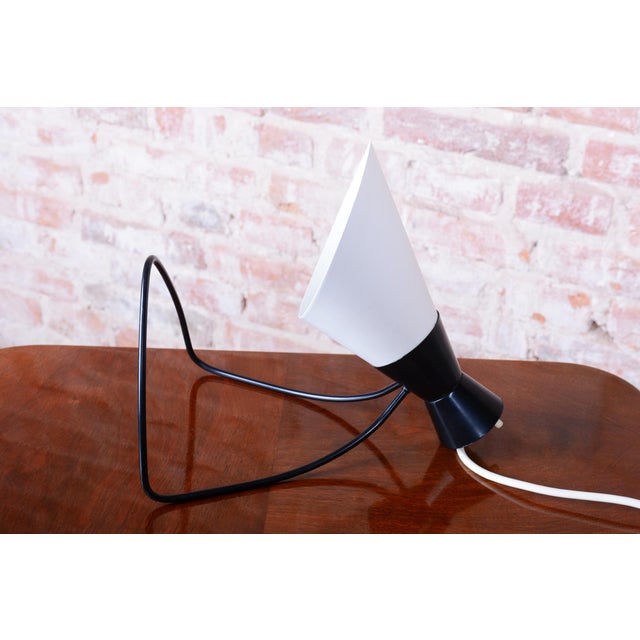 Black Mid-Century Czech Table Lamps attributed to J. Hůrka for Napako, 1950s, Set of 2 For Sale - Image 8 of 15