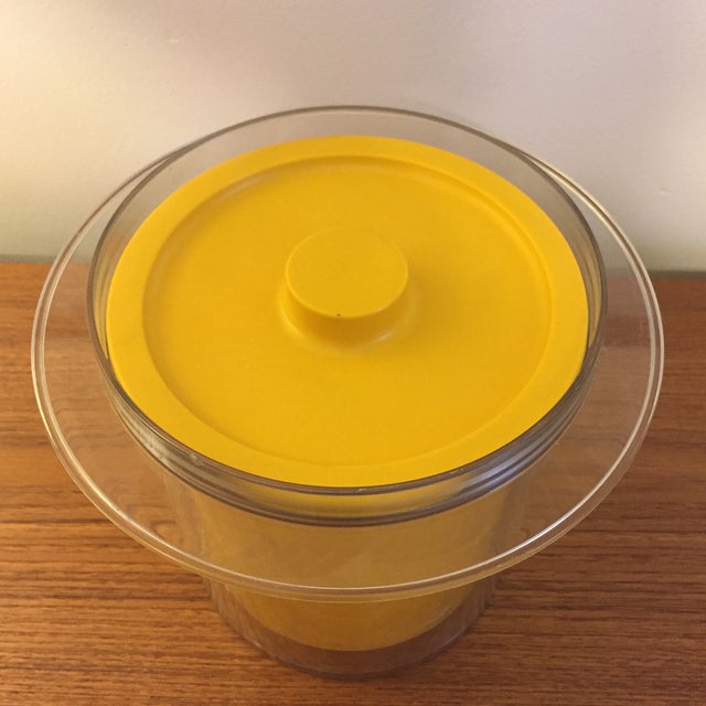 1970s MidCentury Yellow Plastic Ice Bucket Chairish