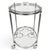 Silver Vintage French Neoclassical Chrome Plated and Brass Drinks Trolley with Serving Tray, 1950s For Sale - Image 8 of 18