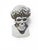 Striking marble bust depicting a Memento Mori, crowned with a laurel wreath and executed in Italy during the 1980s....