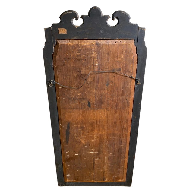 Ebony Antique Late 19th Century Japanned Mirror For Sale - Image 8 of 9