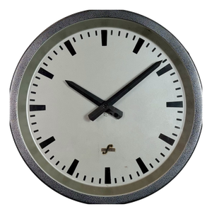 Vintage Industrial Factory Wall Clock from Elfema, 1960s