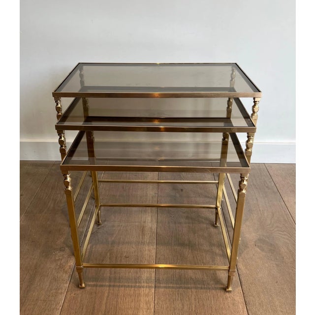 1940 Neoclassical Nesting Tables from Maison Ramsay - Set of 3 For Sale - Image 6 of 12