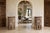 An exceptional pair of large antique Ottoman Moorish pedestal tables, handcrafted in Turkey during the late 19th century,...