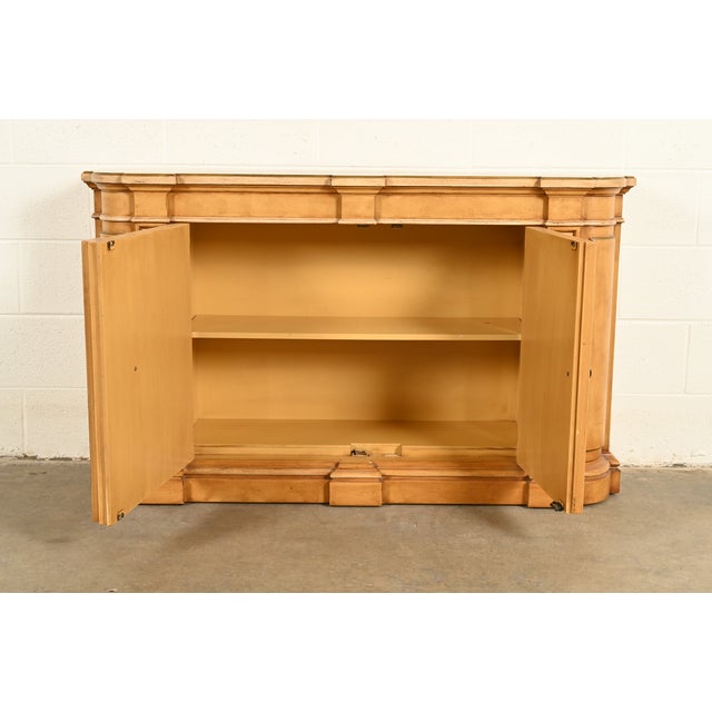 Late 20th Century Henredon French Regency Louis XVI Hand Painted Console or Bar Cabinet For Sale - Image 5 of 13