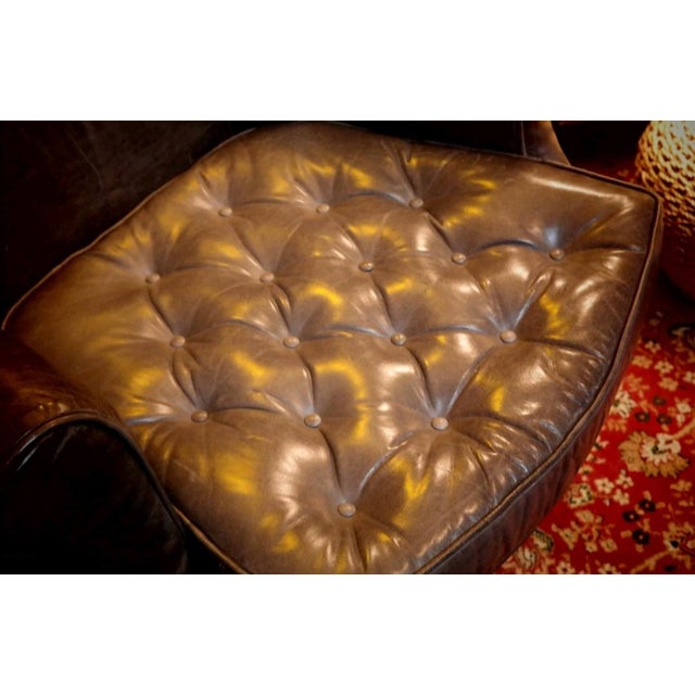 Gray Drake Armchairs in Graphite Leather by Ralph Lauren for Restoration Hardware, 2010s, Set of 2 For Sale - Image 8 of 12