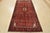 Cabin Hamedan Rug 5'7'' X 9'10'' Red Wool Semi-Antique Hand-Knotted Carpet For Sale - Image 3 of 15