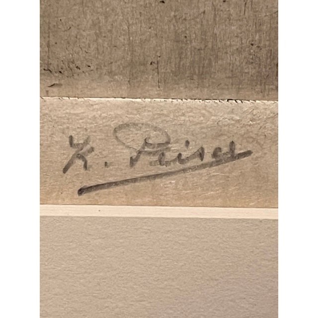 Mid 20th Century Kurt Peiser Signed Original Etching Vieille Cour Artist Proof Framed Belgian Art For Sale - Image 4 of 6