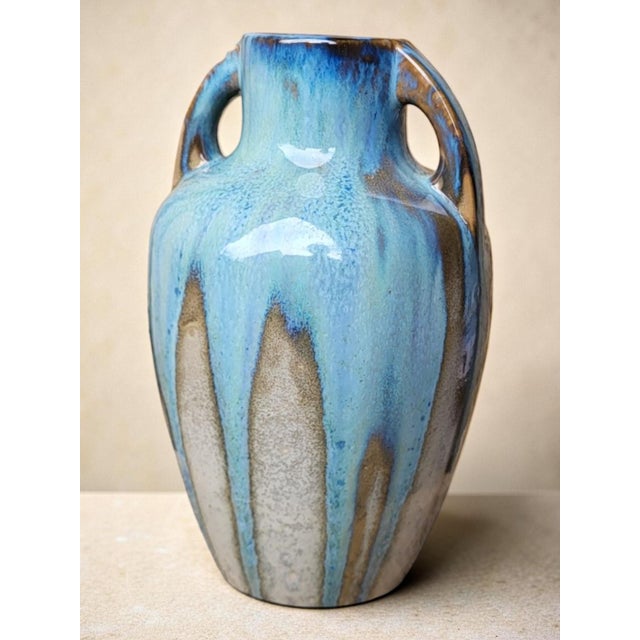 1930s Vintage Stoneware Vase from Pierrefonds, 1930s For Sale - Image 5 of 11