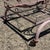 Antique Salterini Mt Vernon Wrought Iron Art Nouveau Pink Serving Bar Tea Cart For Sale - Image 10 of 16