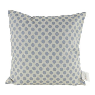 Polka Dot Blue Decorative Cushion For Sale