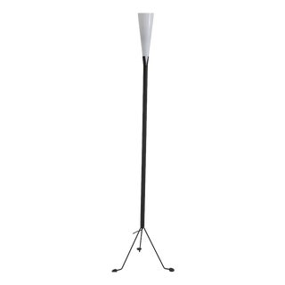 Floor Lamp in Glass and Metal from Veart, 1980s For Sale