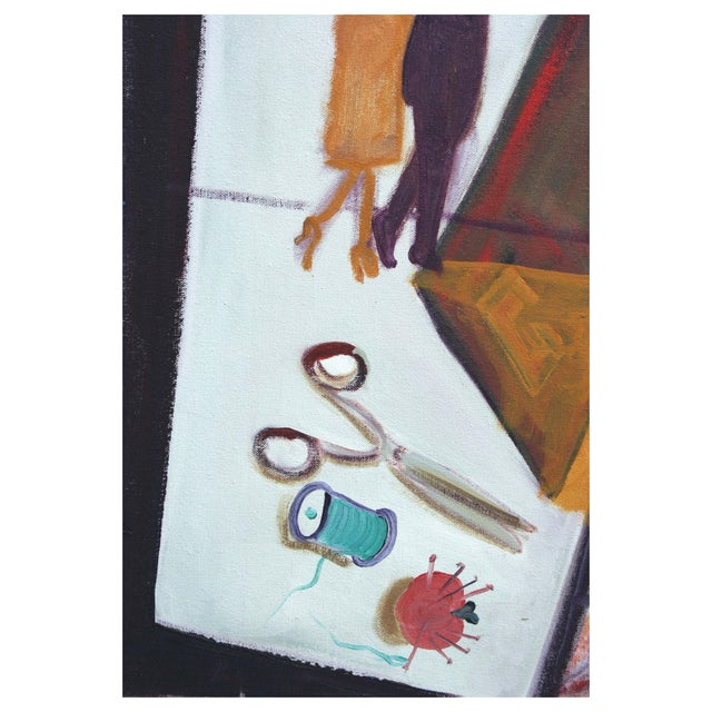 Vintage Surrealist Figurative -- At the Hop by Molly E. Brubaker For Sale - Image 4 of 4