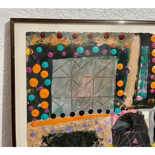 Plastic Lynne Golob Gelfman, Abstract Expressionist 1980s Painting Miami Woman Modernist Lynne Golob Gelfman, c.1983 For Sale - Image 7 of 18