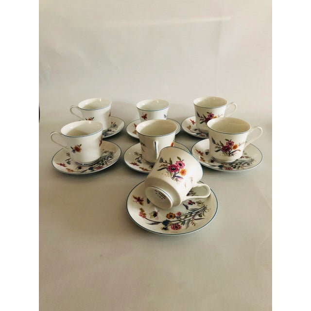 Vintage Jardin by Andrea " Sedek" Pattern Porcelain Teacups & Saucers S/6 For Sale In New York - Image 6 of 6
