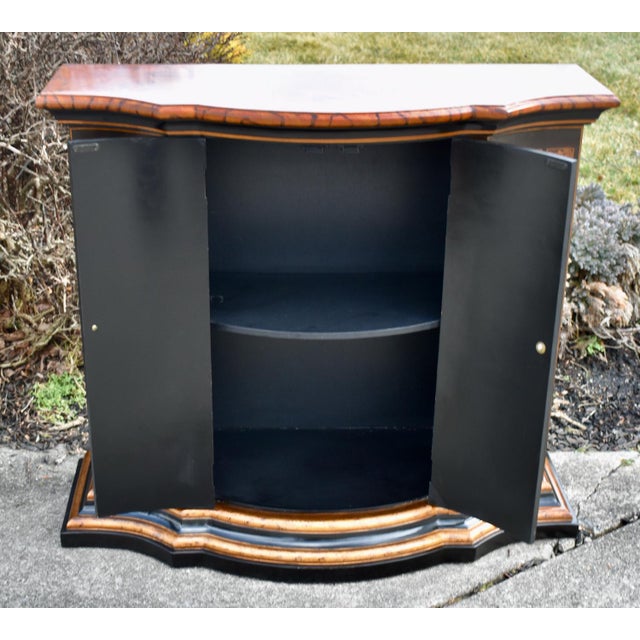 Vintage Painted Regency Style Two Door Accent Cabinet For Sale - Image 12 of 13