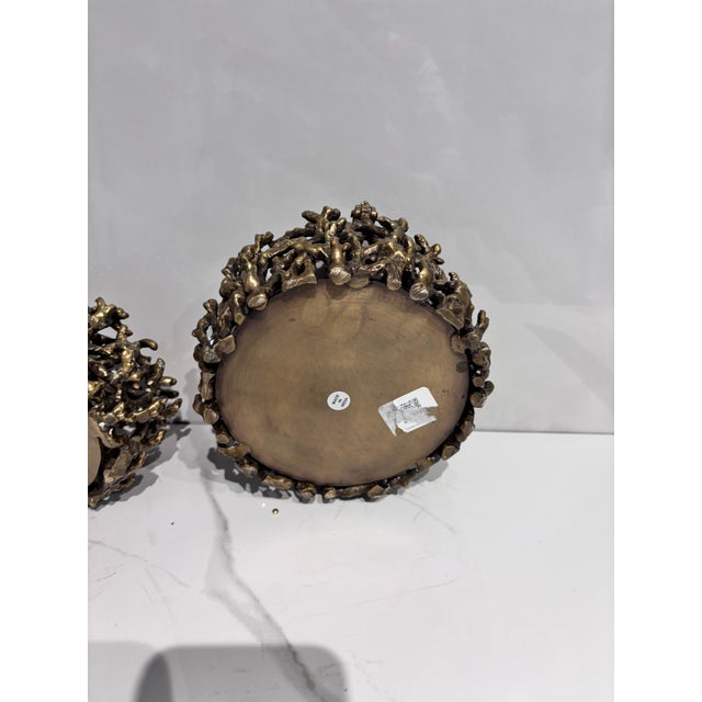 Coastal 1980s Mina Brass Boxes Set 2 , Coastal Style or Can Be Used for a Candle Holder For Sale - Image 3 of 12