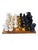 Classic tournament-inspired chess set featuring generously scaled Staunton-style pieces in contrasting ebony and ivory...