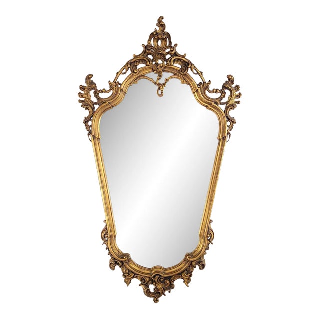Vintage Italian Giltwood Mirror, Circa 1920 For Sale