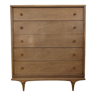1950s Vintage Kent Coffey Continental Tall Dresser Highboy in Mid Century Modern Design For Sale
