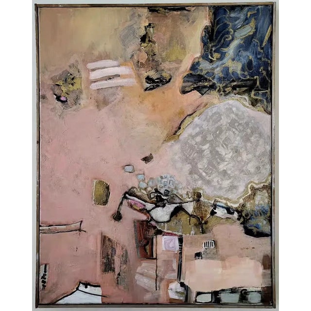 Abstract Expressionist Oil Painting on Linen, "Sugar House (Formerly Keith)" by Lynn Christian 2014 For Sale In New York - Image 6 of 6