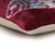 Burgundy Hand-Knotted Silk Velvet Ikat Lumbar Pillow - 16x24 Burgundy & Sky Blue For Sale - Image 8 of 8
