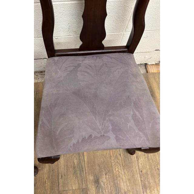 Vintage Ethan Allen Georgian Court Dining Side Chairs - Set of 6 For Sale - Image 12 of 16