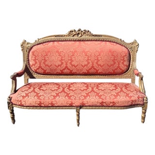 Antique Imperial Style French Rococo Settee For Sale