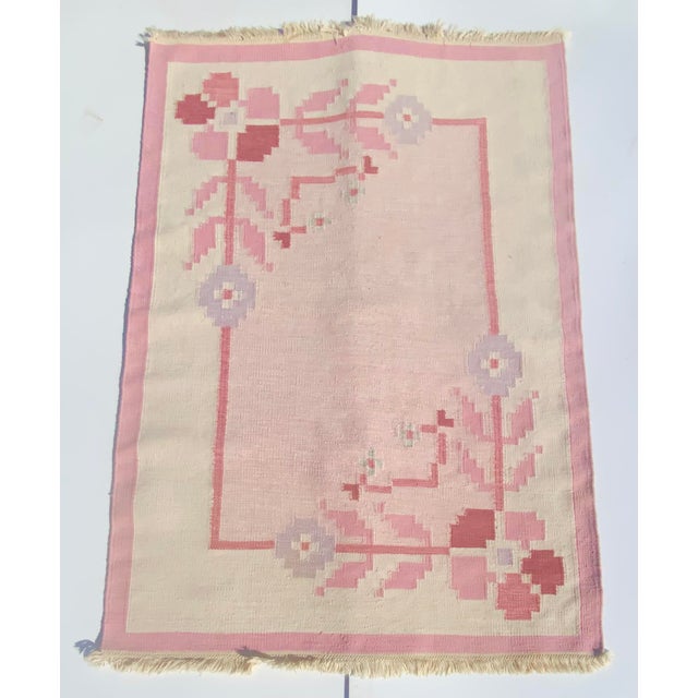 Vintage Swedish Killim Wool Rug, 1960s For Sale - Image 16 of 16