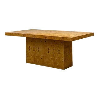 1970s Burl Dining Table For Sale