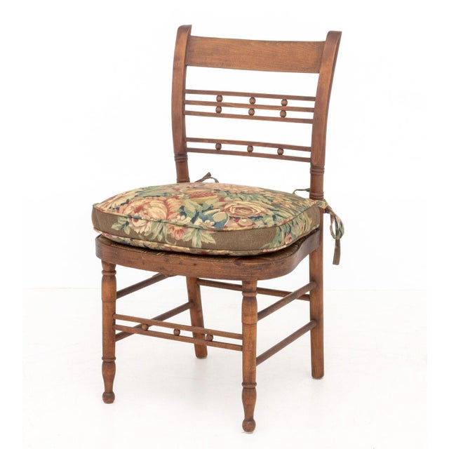 Wood American Rush Seat Ladderback Side Chairs, 3 For Sale - Image 7 of 9