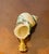 1970s Mother of Pearl Blue Turbo Sea Shell Lamp Finial For Sale - Image 4 of 4