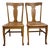 Antique Mission Arts and Crafts Tiger Oak Dining Chairs - Pair For Sale