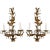French Gilt-Brass 3-Light Wall Sconces - A Pair For Sale