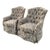 Schnadig Paisley Tufted Lounge Chairs - a Pair For Sale