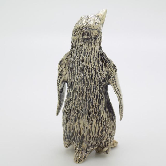 Vintage Italian Handmade Genuine Silver Penguin Figurine, 1950s For Sale - Image 6 of 13