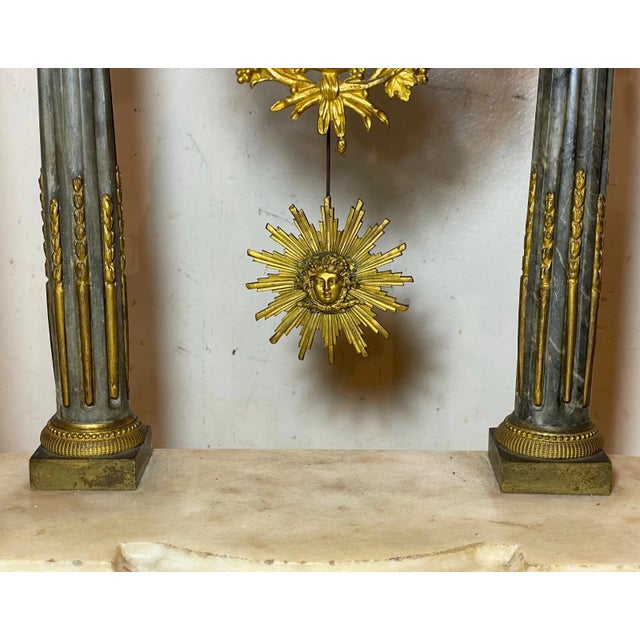 19th Century Antique 19th C French a Paris Louis XVI Ornate Ormolu Bronze Marble Mantle Clock For Sale - Image 5 of 16